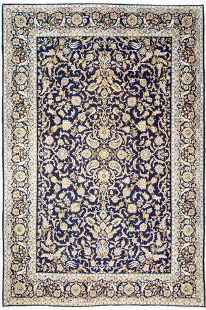 Perzisch tapijt - Keshan - 380 x 288 cm - blauw
