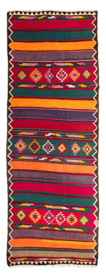 Loper Kelim tapijt - Oud - 365 x 130 cm - veelkleurig