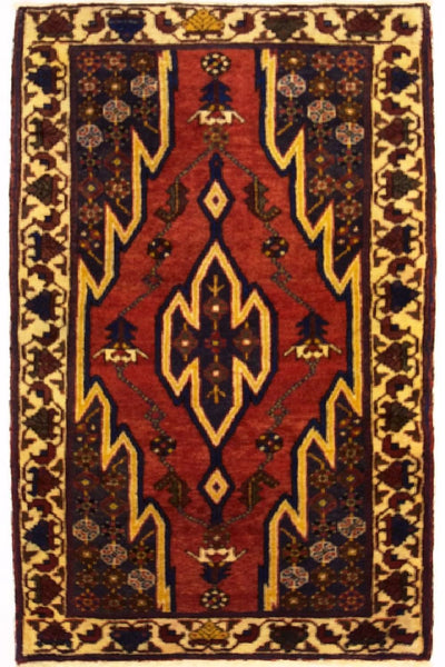 Hamadan Tapijt 85x135cm - Perzisch tapijt - rood
