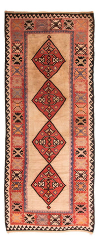 Loper Kelim tapijt - Oud - 360 x 155 cm - veelkleurig