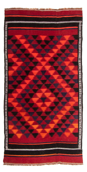 Loper Kelim tapijt - Oud - 280 x 145 cm - veelkleurig