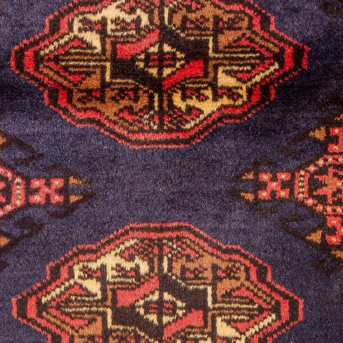 Turkaman tapijt - 134 x 99 cm - donkerblauw