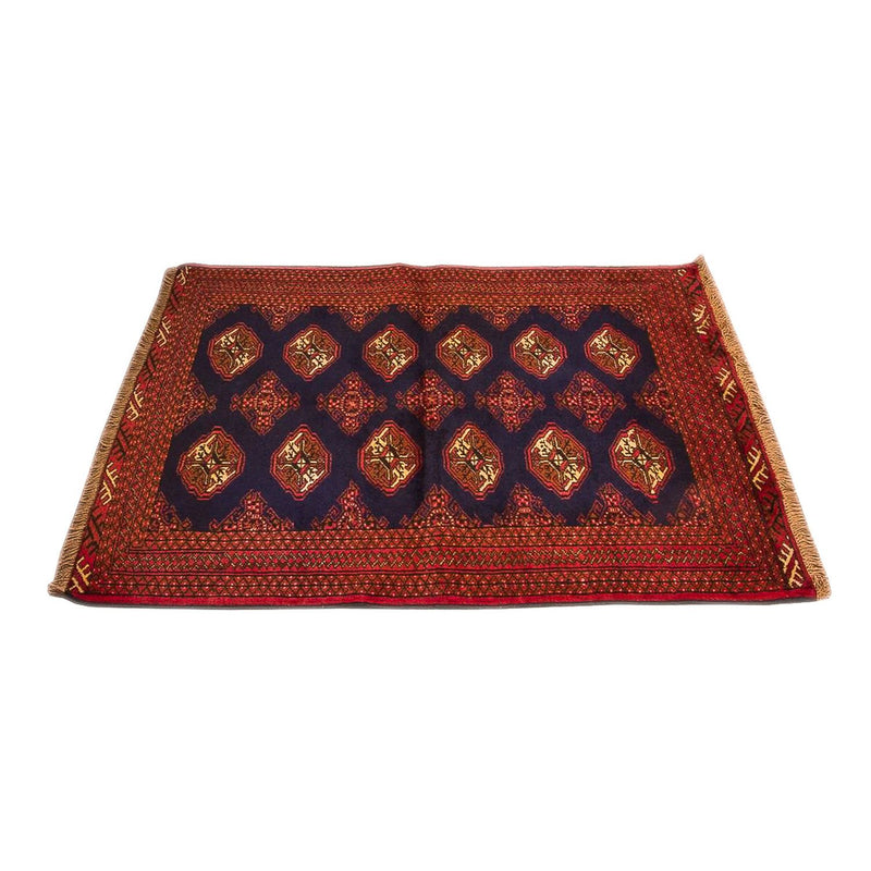 Turkaman tapijt - 135 x 103 cm - donkerblauw