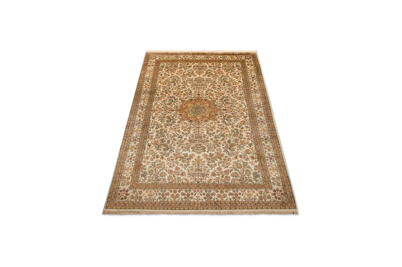Zijden tapijt - Kashmir Silk - 295 x 173 cm - beige