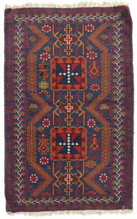Baluch tapijt - 138 x 84 cm - blauw