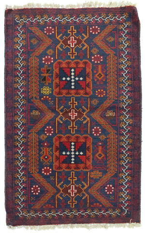 Baluch tapijt - 138 x 84 cm - blauw