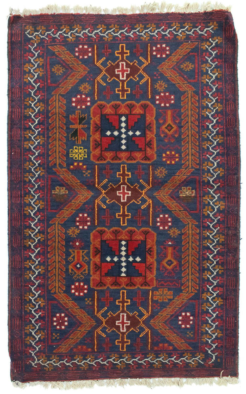 Baluch tapijt - 138 x 84 cm - blauw