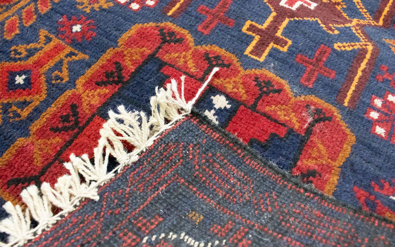 Baluch tapijt - 138 x 84 cm - blauw