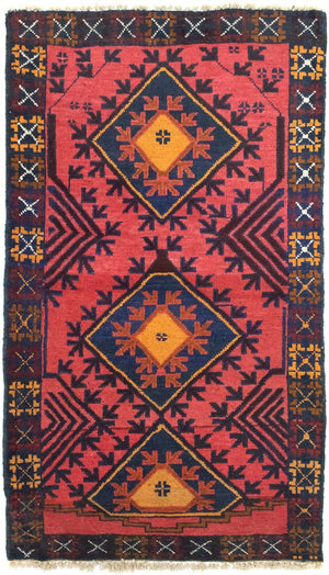 Baluch tapijt - 140 x 82 cm - rood