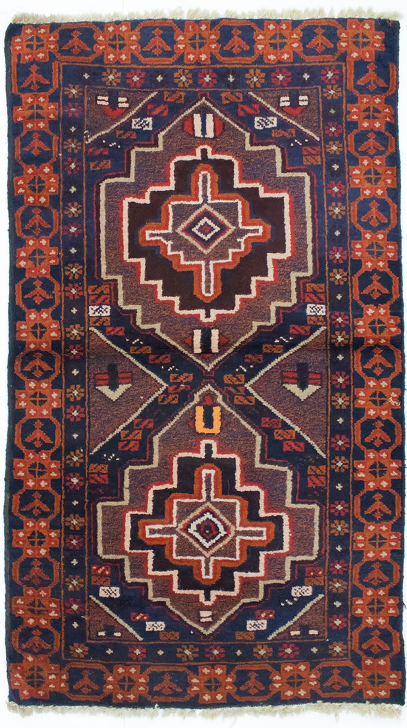 Baluch tapijt - 134 x 79 cm - blauw