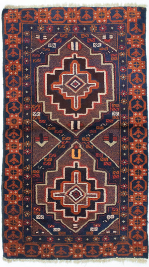 Baluch tapijt - 134 x 79 cm - blauw