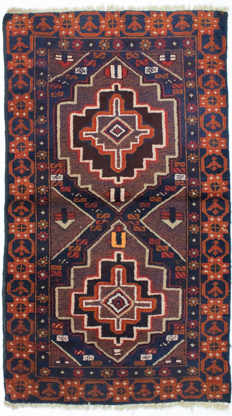 Baluch tapijt - 134 x 79 cm - blauw