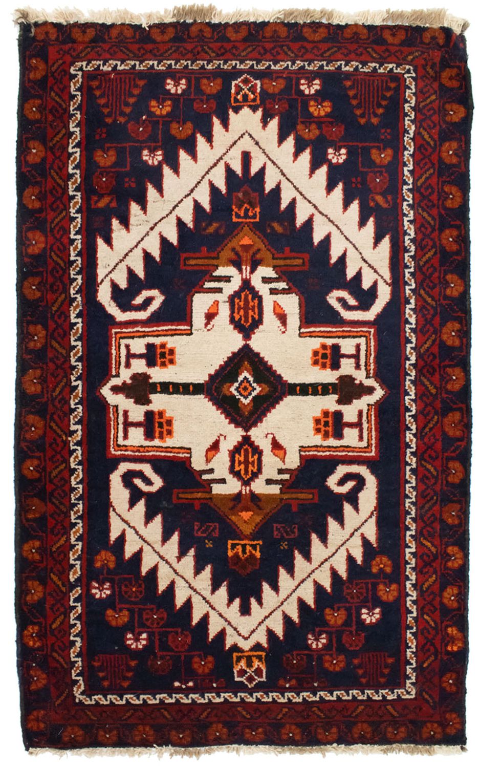 Baluch tapijt - 132 x 84 cm - blauw