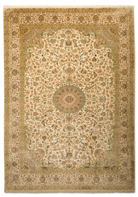 Zijden tapijt - Kashmir Silk - 314 x 213 cm - beige