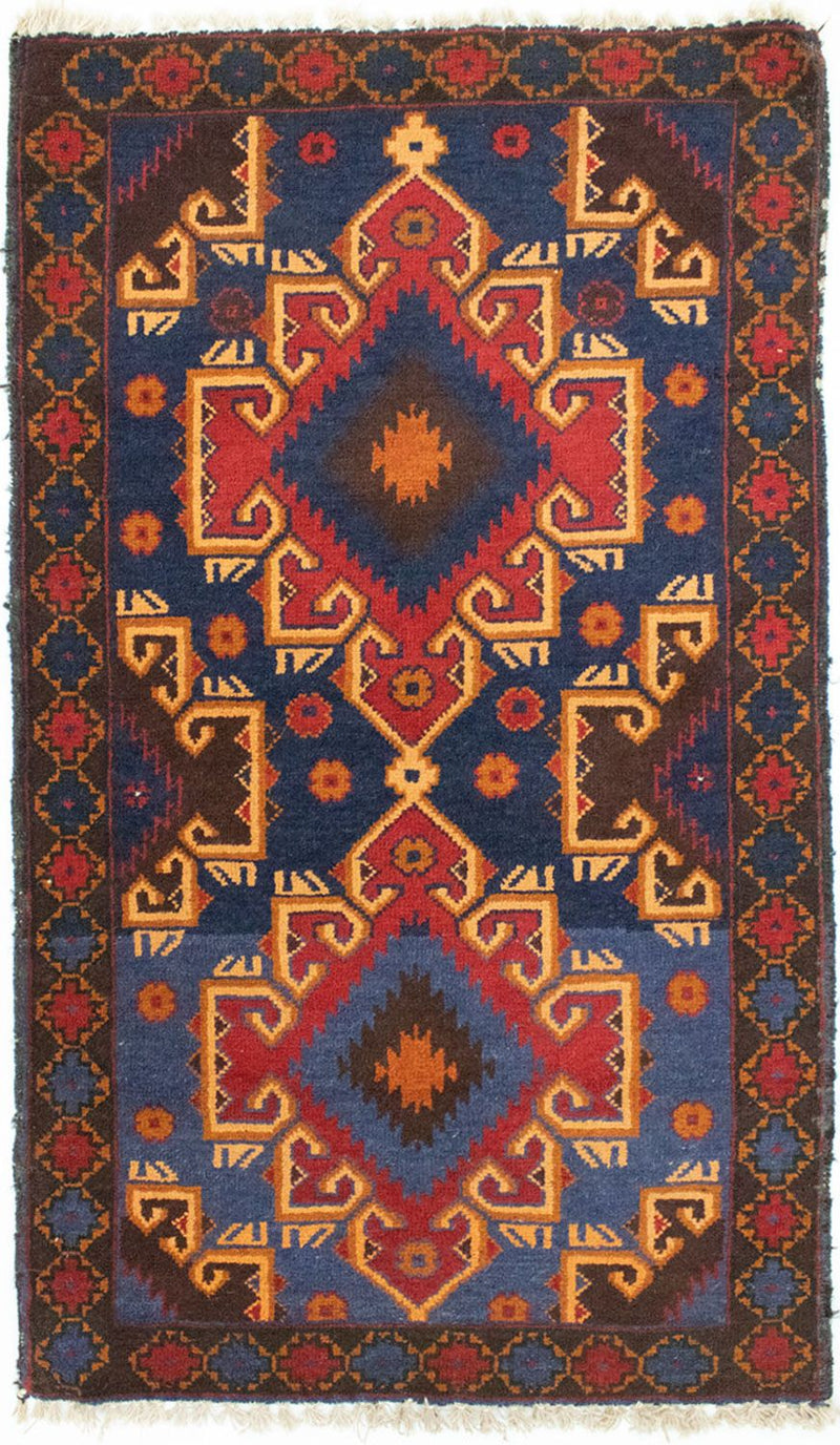 Baluch tapijt - 130 x 74 cm - blauw