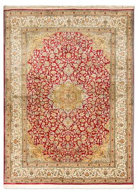 Zijden tapijt - Kashmir Silk - 216 x 153 cm - rood