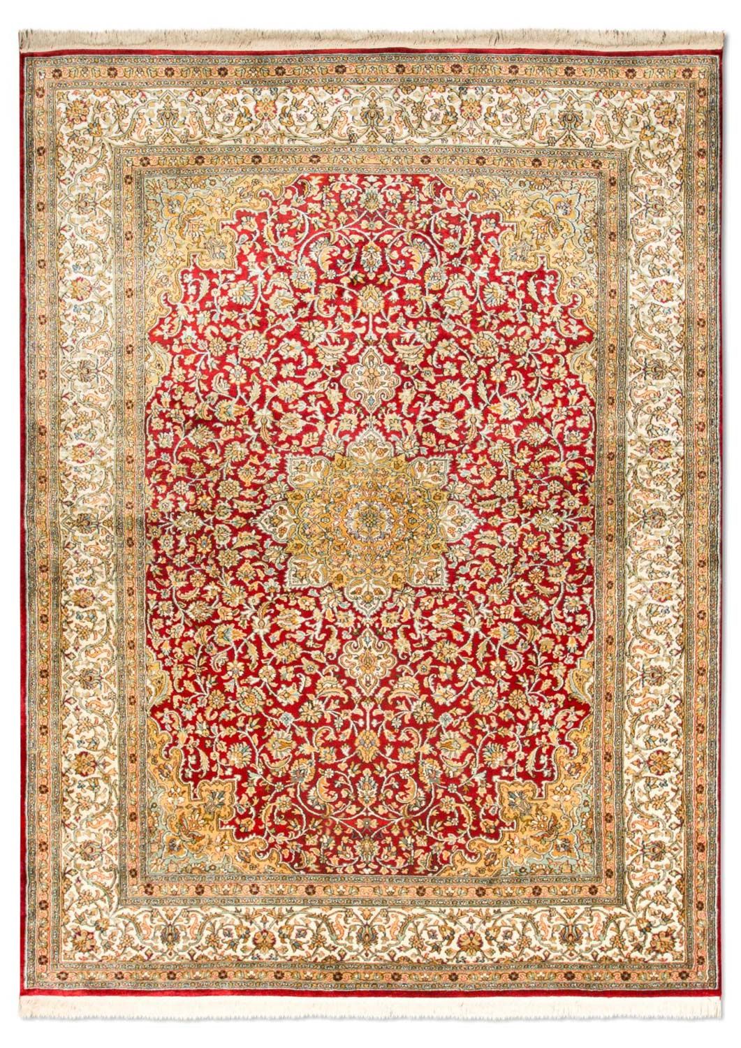 Zijden tapijt - Kashmir Silk - 216 x 153 cm - rood