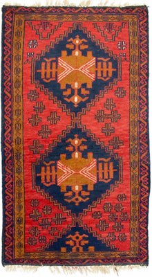 Baluch tapijt - 129 x 74 cm - rood