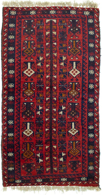 Baluch tapijt - 130 x 74 cm - rood
