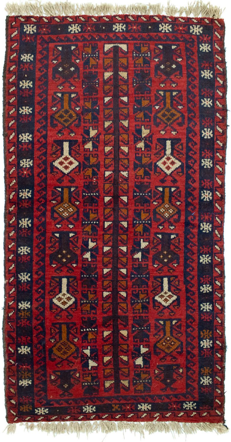 Baluch tapijt - 130 x 74 cm - rood