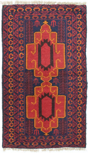 Baluch tapijt - 138 x 78 cm - blauw