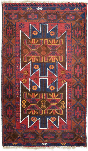 Baluch tapijt - 133 x 79 cm - rood
