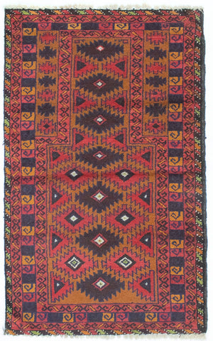 Baluch tapijt - 146 x 86 cm - veelkleurig