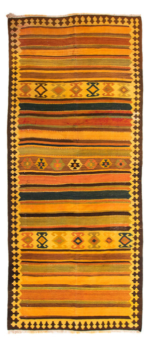 Loper Kelim tapijt - Oud - 355 x 160 cm - veelkleurig
