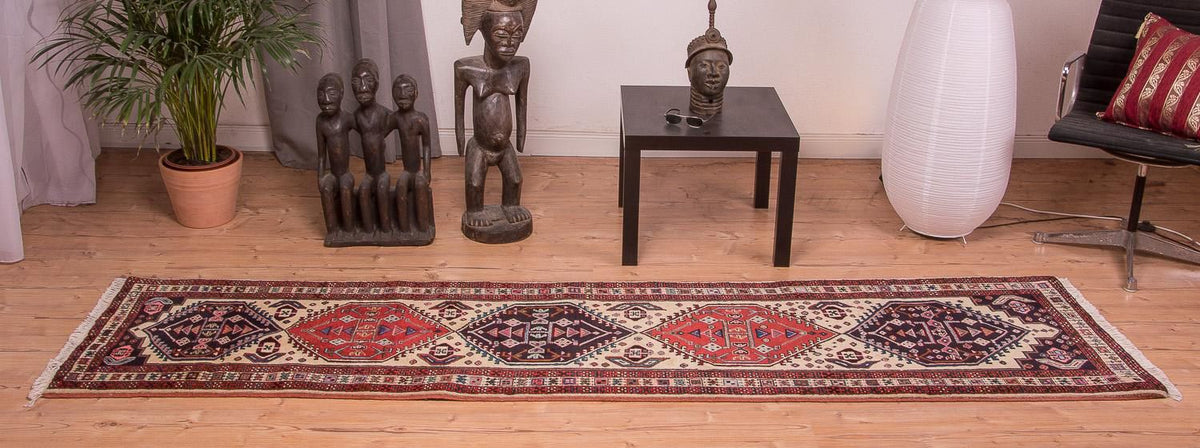 Loper Perzisch Tapijt - Nomadisch - 296 x 75 cm - beige