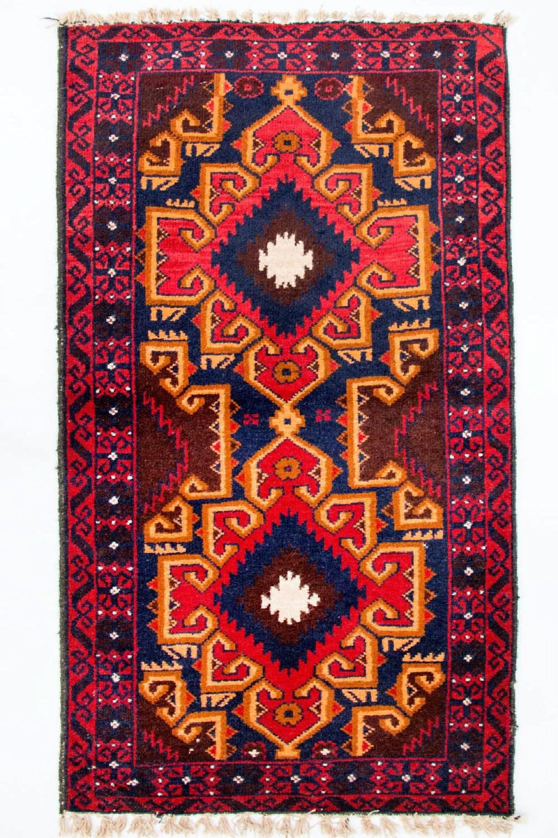 Baluch tapijt - 135 x 73 cm - veelkleurig