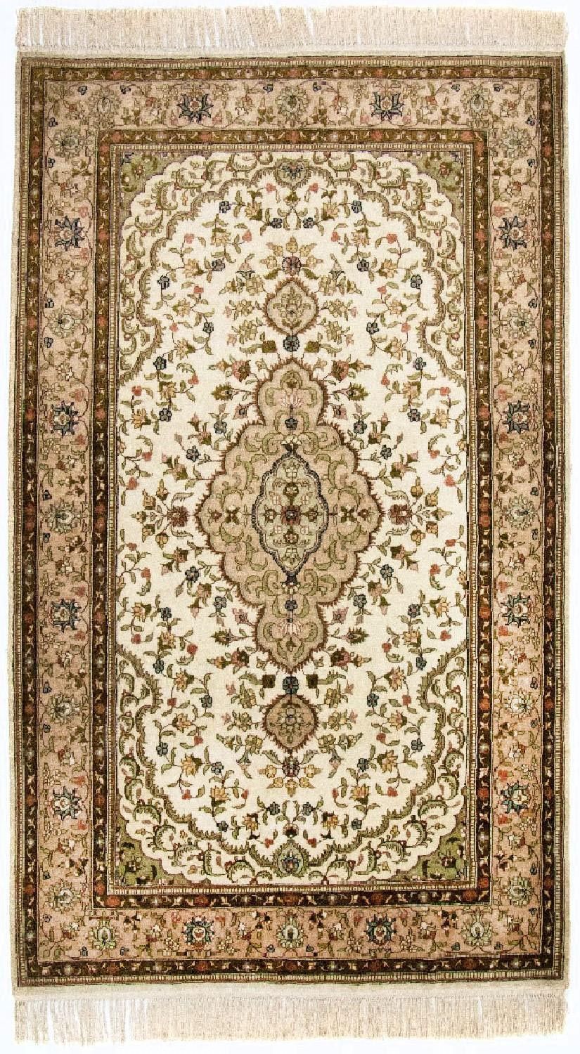 Zijden tapijt - China zijde - 152 x 91 cm - beige