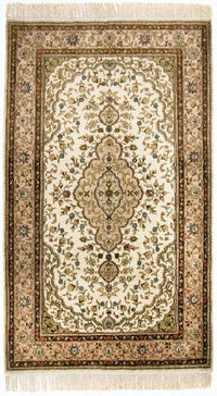 Zijden tapijt - China zijde - 152 x 91 cm - beige
