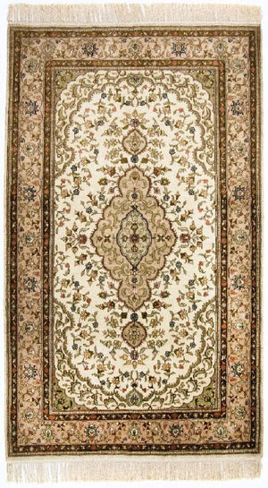 Zijden tapijt - China zijde - 152 x 91 cm - beige