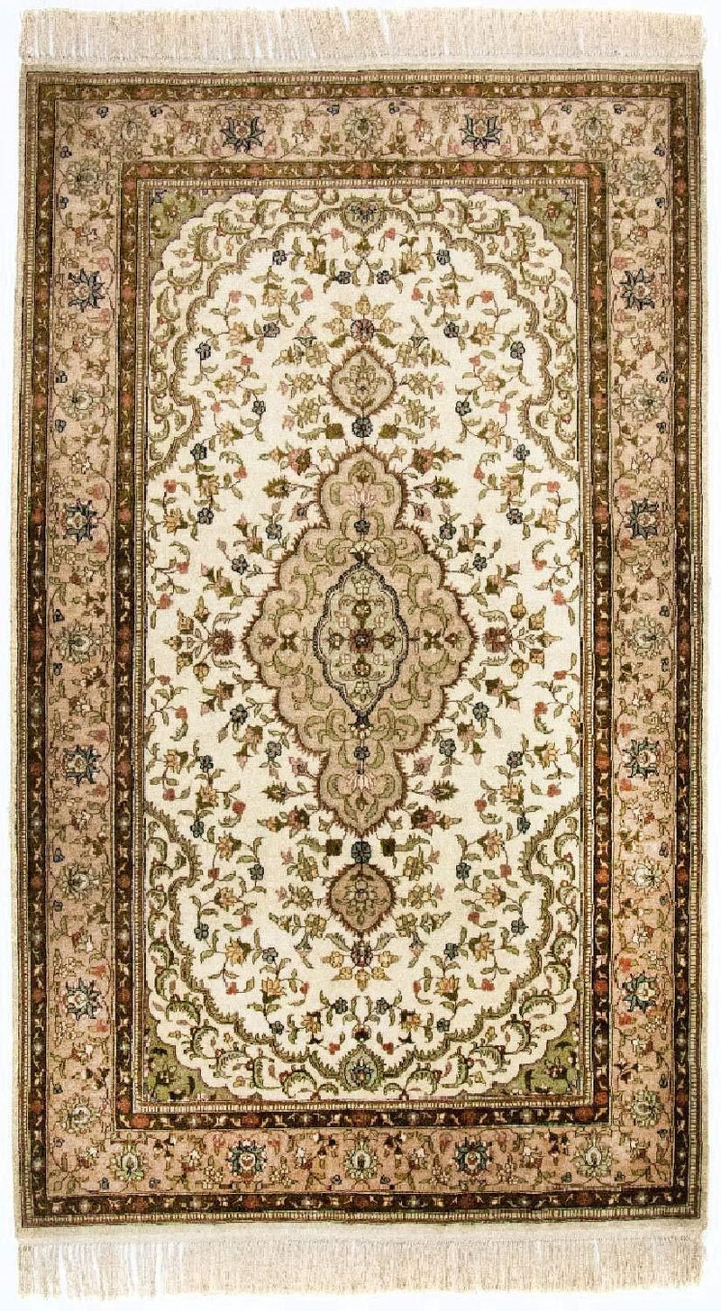 Zijden tapijt - China zijde - 152 x 91 cm - beige