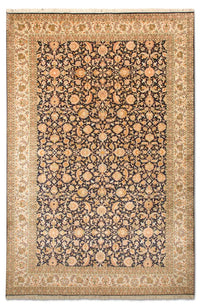 Zijden tapijt - Kashmir Silk - 285 x 183 cm - donkerblauw