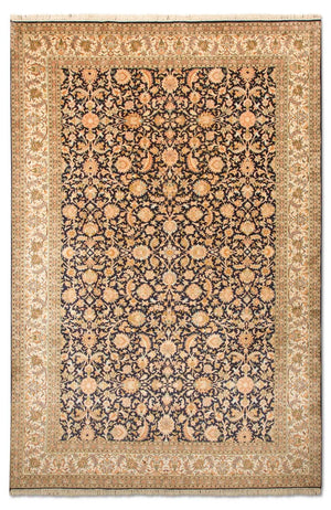Zijden tapijt - Kashmir Silk - 285 x 183 cm - donkerblauw