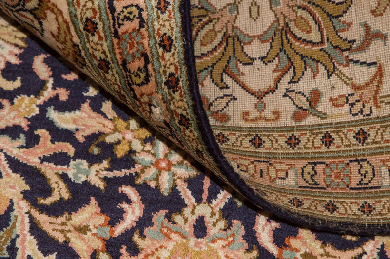 Zijden tapijt - Kashmir Silk - 285 x 183 cm - donkerblauw