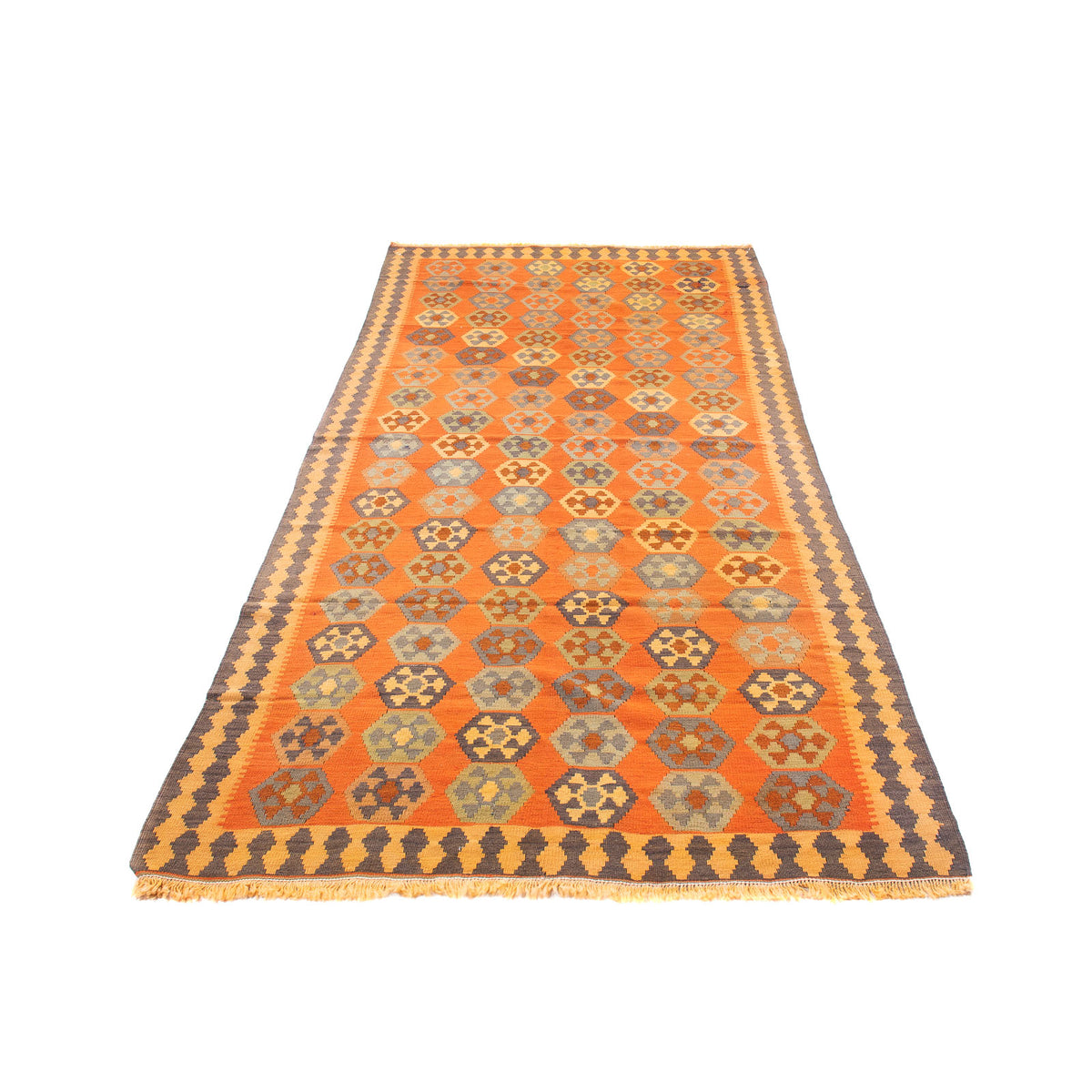 Loper Kelim tapijt - Oud - 290 x 140 cm - veelkleurig