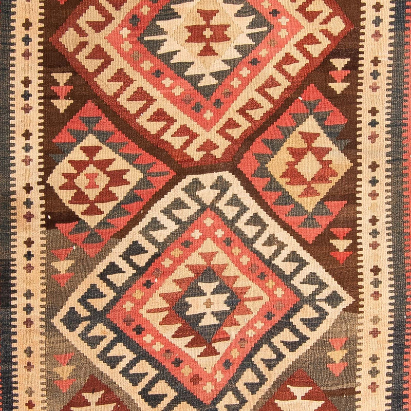Loper Kelim tapijt - Oud - 402 x 135 cm - veelkleurig