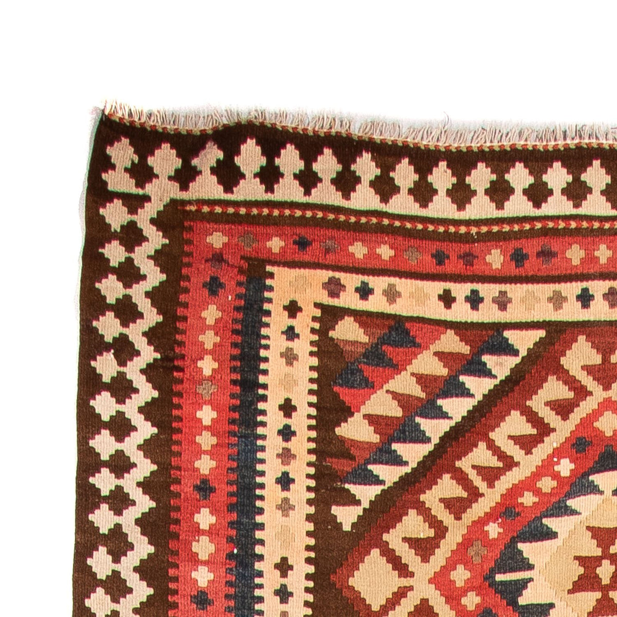 Loper Kelim tapijt - Oud - 402 x 135 cm - veelkleurig