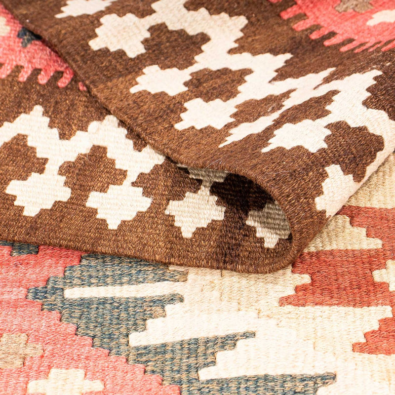 Loper Kelim tapijt - Oud - 402 x 135 cm - veelkleurig