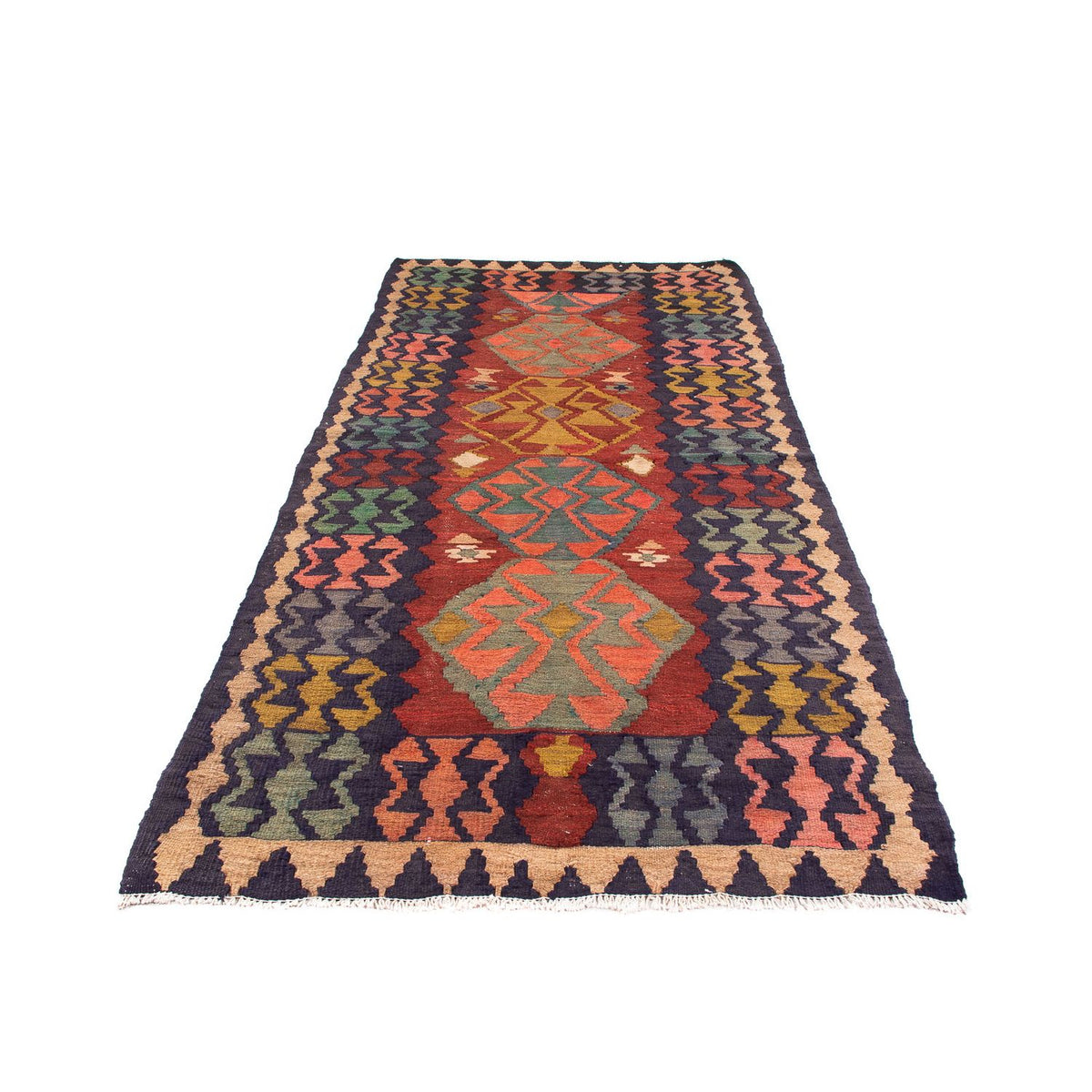 Loper Kelim tapijt - Oud - 230 x 110 cm - veelkleurig