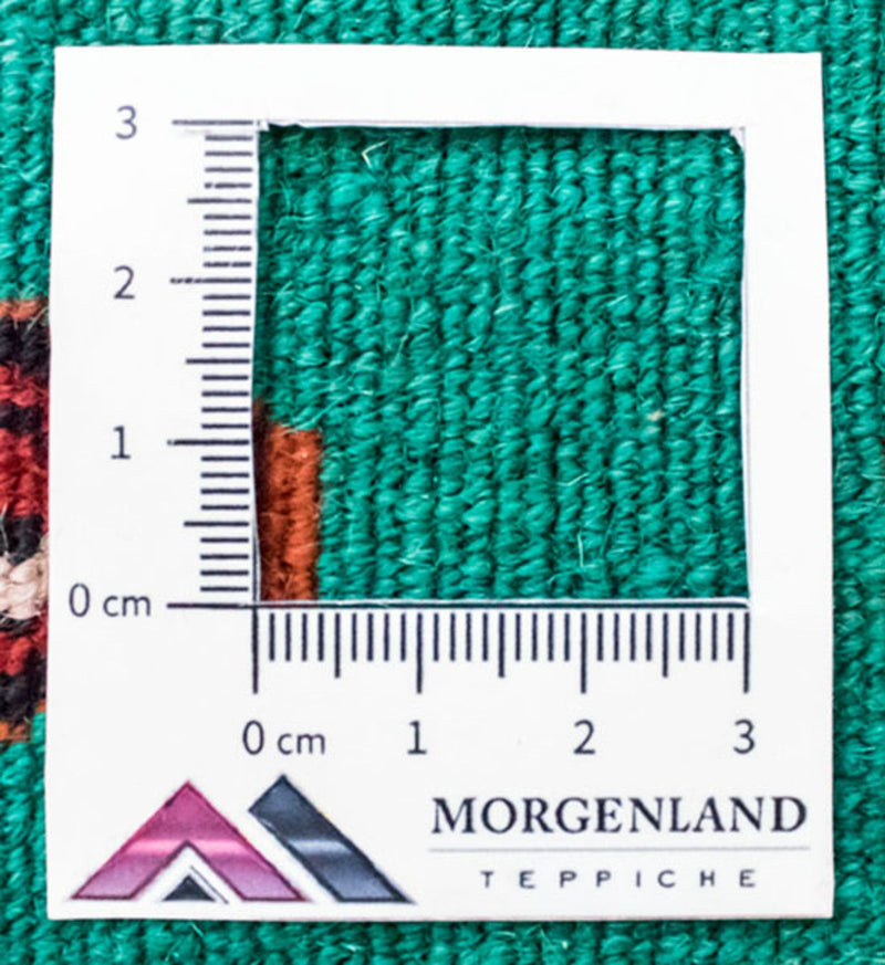 Turkaman tapijt - 124 x 100 cm - turkoois