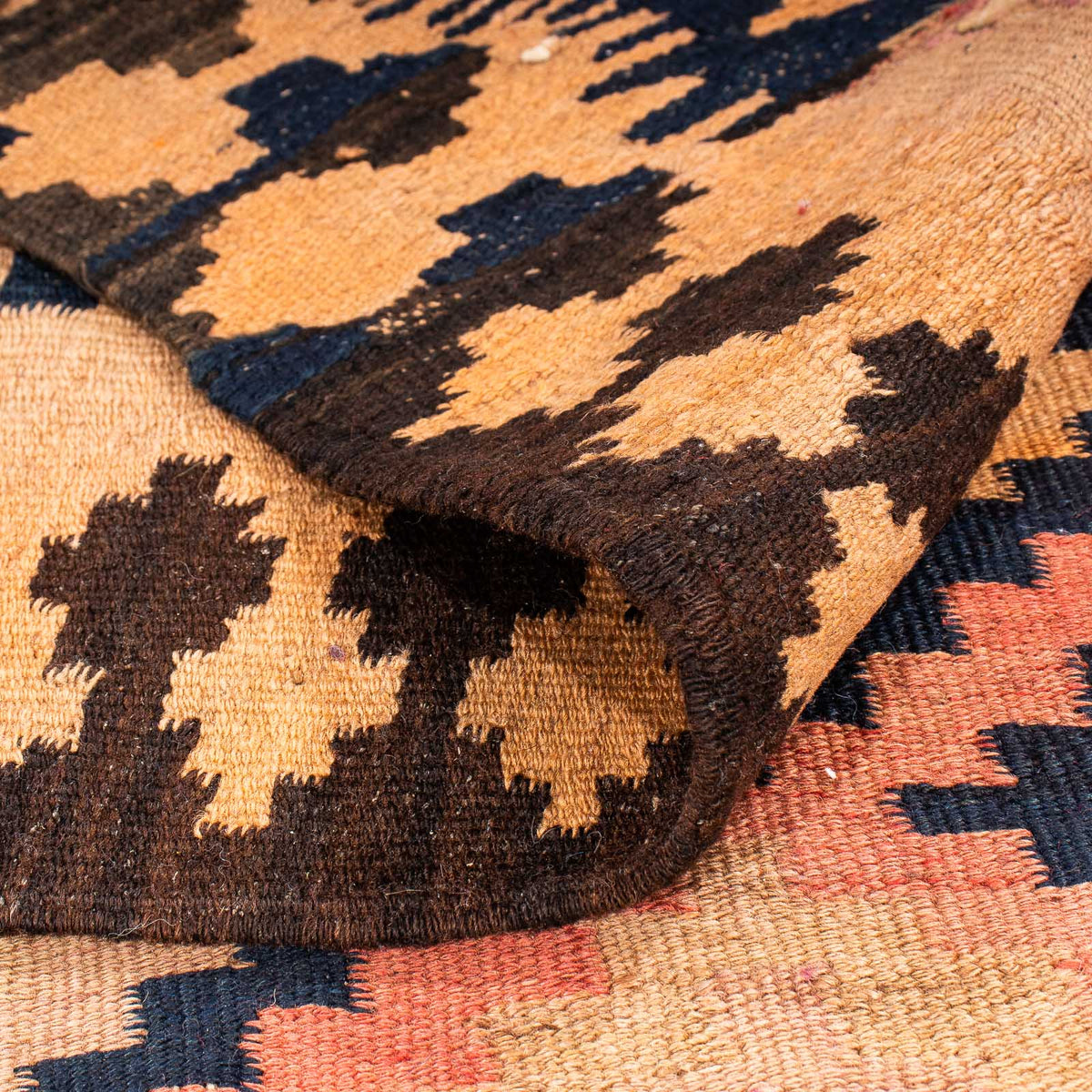 Loper Kelim tapijt - Oud - 330 x 145 cm - veelkleurig