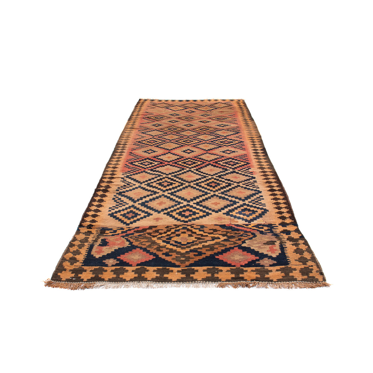 Loper Kelim tapijt - Oud - 330 x 145 cm - veelkleurig