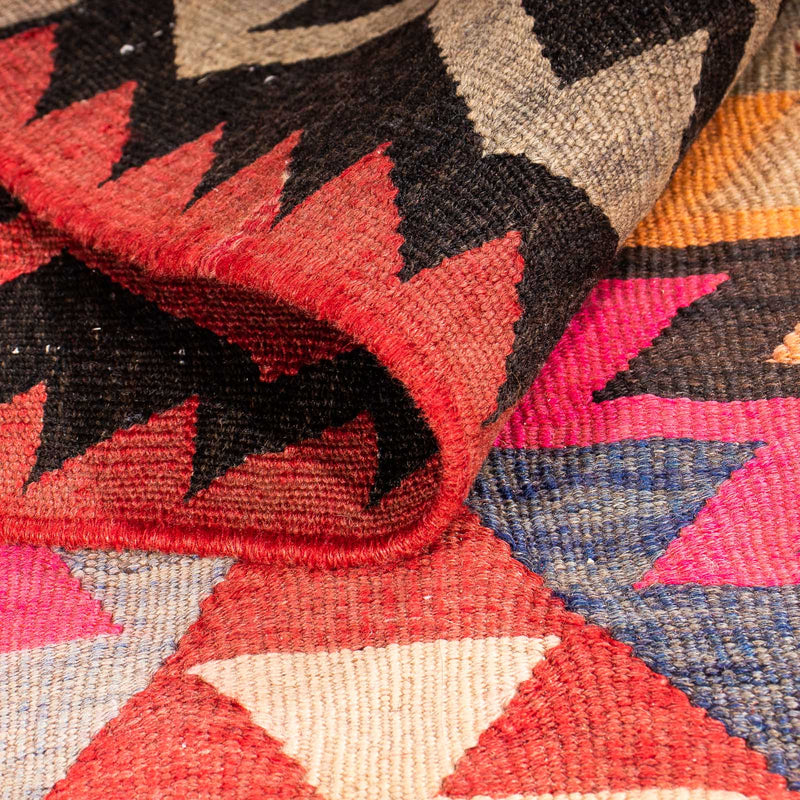 Loper Kelim tapijt - Oud - 350 x 150 cm - veelkleurig