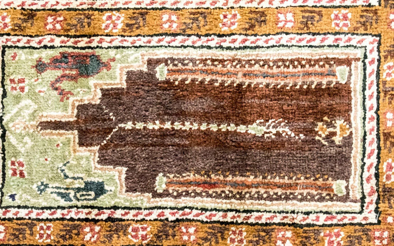 Zijden tapijt - Kayseri - 104 x 66 cm - veelkleurig