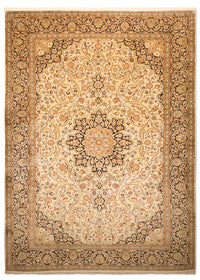 Zijden tapijt - Kashmir Silk - 342 x 234 cm - beige