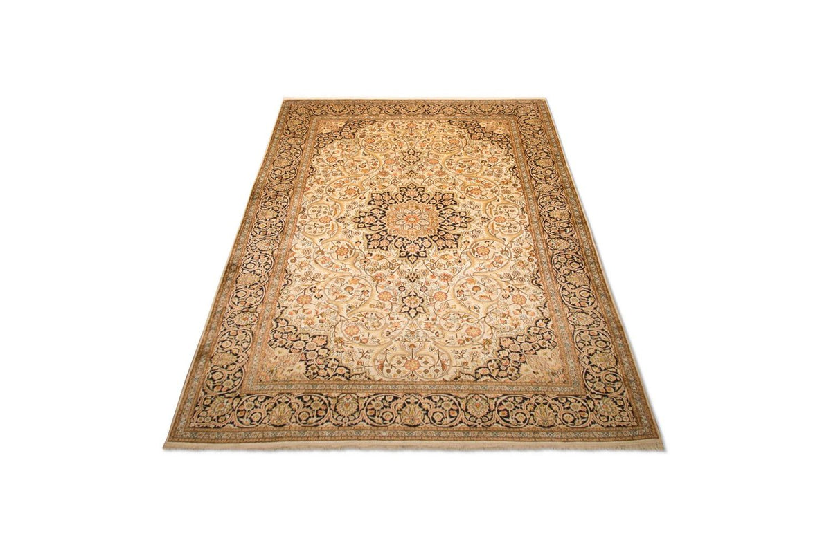 Zijden tapijt - Kashmir Silk - 342 x 234 cm - beige