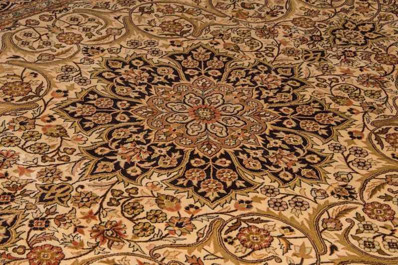 Zijden tapijt - Kashmir Silk - 342 x 234 cm - beige